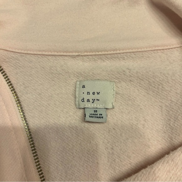 A New Day Light Pink Quarter Zip Sweatshirt, Size Small - Picture 9 of 10